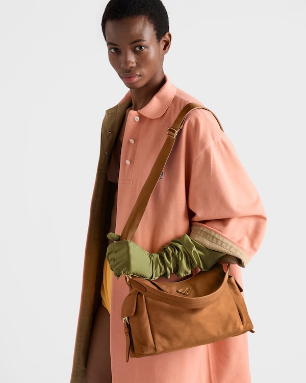 Prada Explore 大号Nappa皮革手袋 - 焦糖色 Prada Explore 大号Nappa皮革手袋 - 焦糖色
