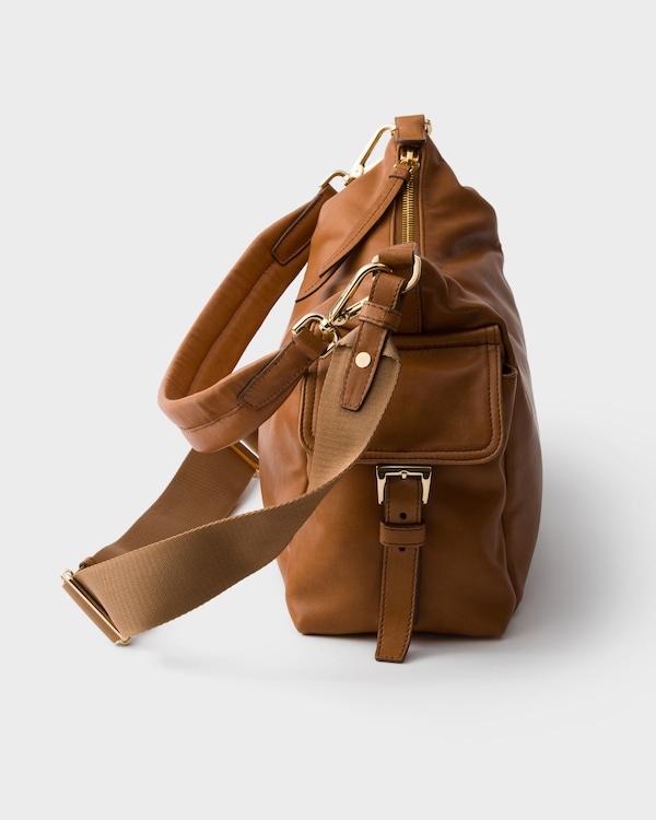 Prada Explore 大号Nappa皮革手袋 - 焦糖色 Prada Explore 大号Nappa皮革手袋 - 焦糖色