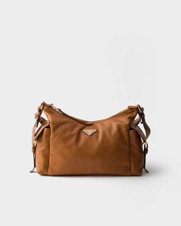 Prada Explore 大号Nappa皮革手袋 - 焦糖色 Prada Explore 大号Nappa皮革手袋 - 焦糖色