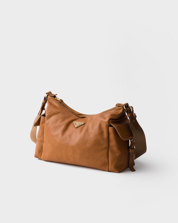Prada Explore 大号Nappa皮革手袋 - 焦糖色 Prada Explore 大号Nappa皮革手袋 - 焦糖色