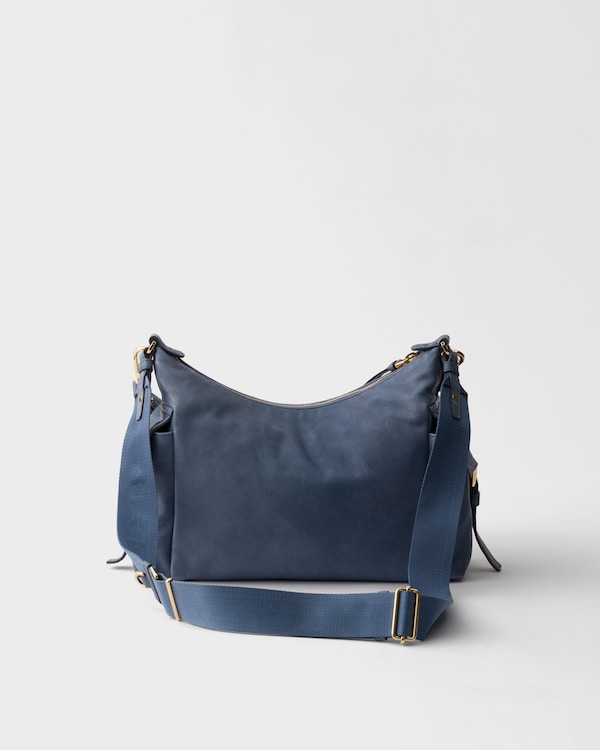 Prada Explore 大号Nappa皮革手袋 - 航天蓝 Prada Explore 大号Nappa皮革手袋 - 航天蓝