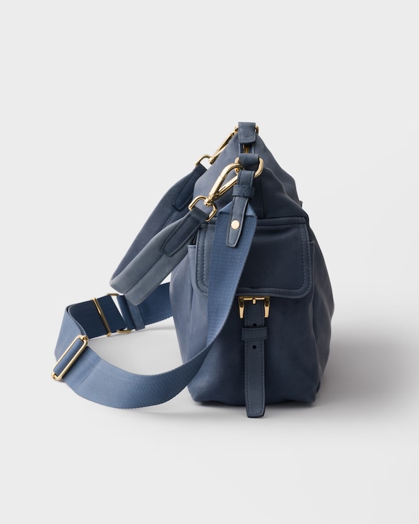 Prada Explore 大号Nappa皮革手袋 - 航天蓝 Prada Explore 大号Nappa皮革手袋 - 航天蓝