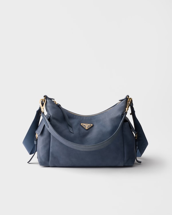Prada Explore 大号Nappa皮革手袋 - 航天蓝 Prada Explore 大号Nappa皮革手袋 - 航天蓝