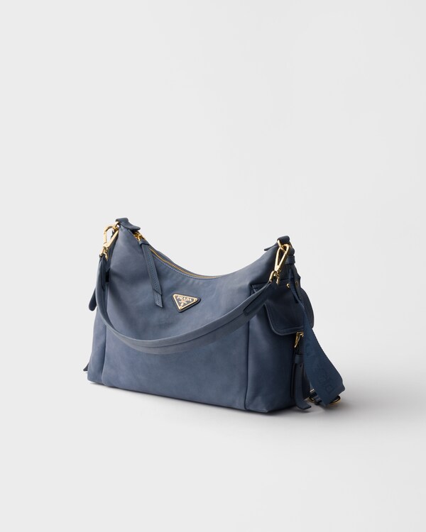 Prada Explore 大号Nappa皮革手袋 - 航天蓝 Prada Explore 大号Nappa皮革手袋 - 航天蓝