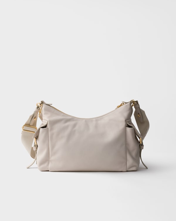 Prada Explore 大号Nappa皮革手袋 - 粉笔白 Prada Explore 大号Nappa皮革手袋 - 粉笔白