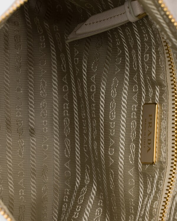 Prada Explore 大号Nappa皮革手袋 - 粉笔白 Prada Explore 大号Nappa皮革手袋 - 粉笔白