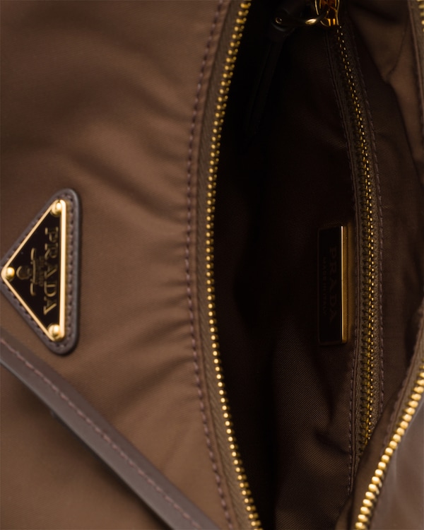 Prada Explore large Re-Nylon and leather bag - Sienna Prada Explore large Re-Nylon and leather bag - Sienna