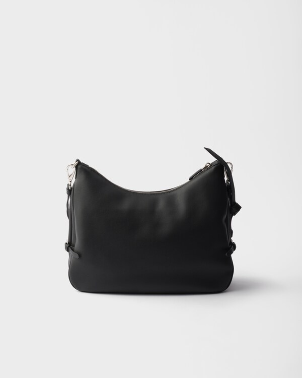 Prada Fold large leather shoulder bag - Black Prada Fold large leather shoulder bag - Black