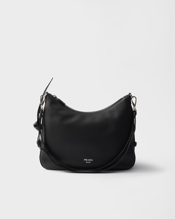 Prada Fold large leather shoulder bag - Black Prada Fold large leather shoulder bag - Black