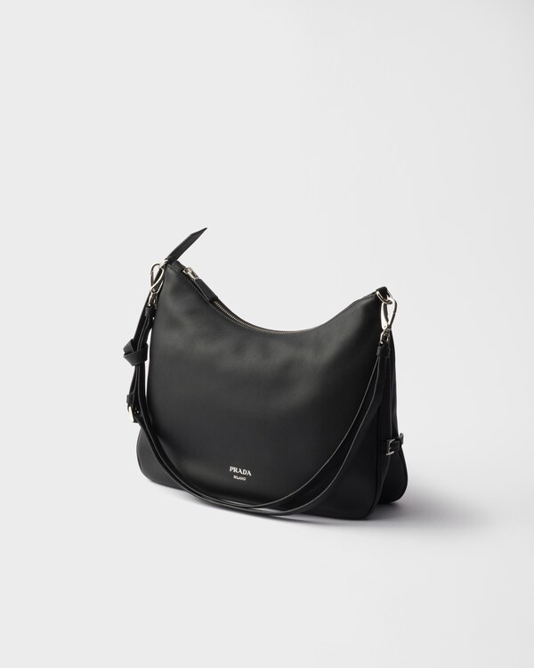 Prada Fold large leather shoulder bag - Black Prada Fold large leather shoulder bag - Black
