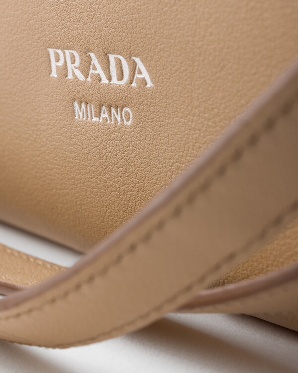 Prada Fold 大号皮革单肩包 - 沙黄色 Prada Fold 大号皮革单肩包 - 沙黄色
