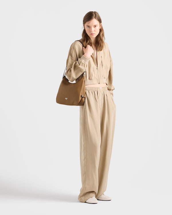 Prada Fold large leather shoulder bag - Caramel Prada Fold large leather shoulder bag - Caramel