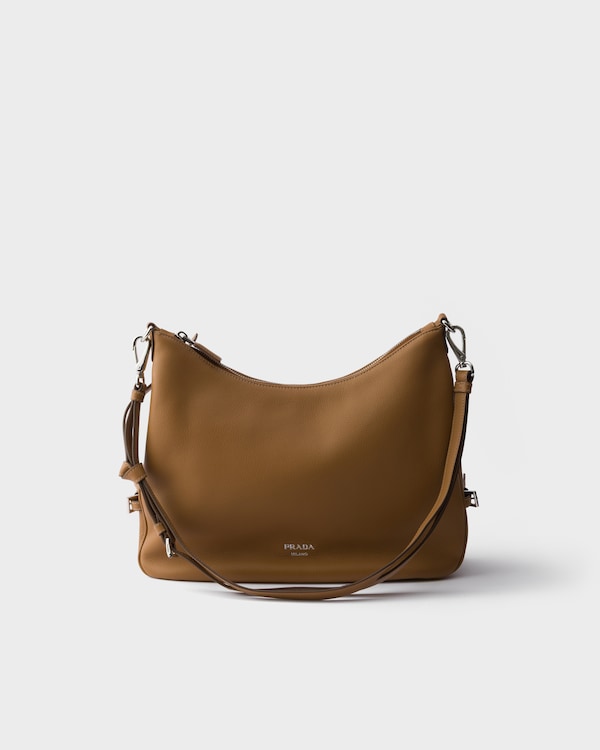 Prada Fold large leather shoulder bag - Caramel Prada Fold large leather shoulder bag - Caramel