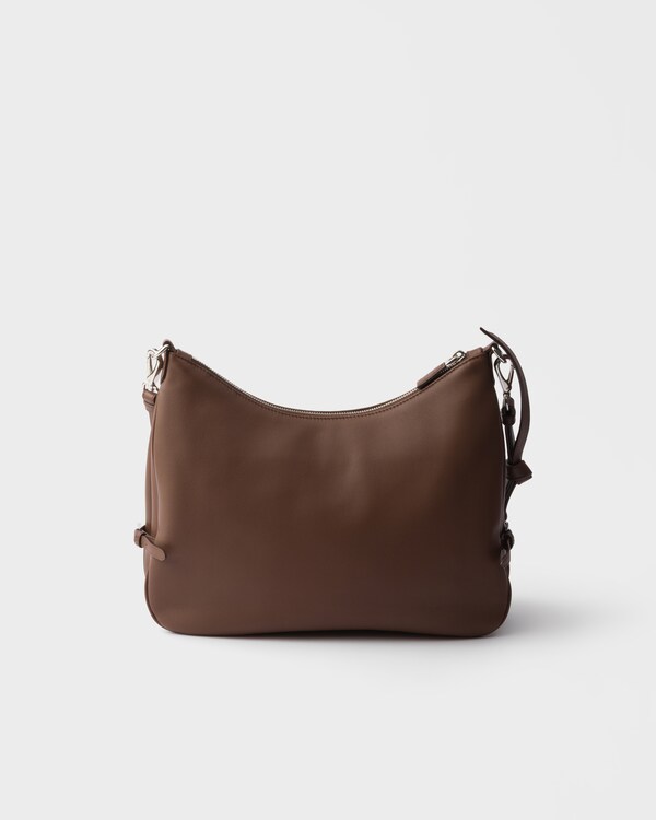 Prada Fold large leather shoulder bag - Palisander Prada Fold large leather shoulder bag - Palisander
