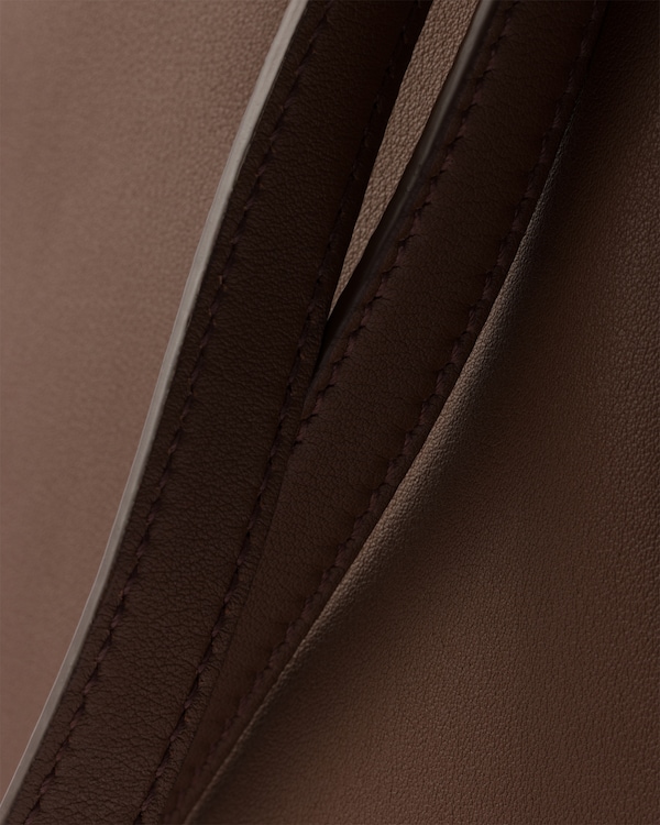 Prada Fold large leather shoulder bag - Palisander Prada Fold large leather shoulder bag - Palisander