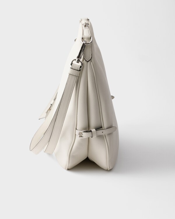 Prada Fold 大号皮革单肩包 - 白色 Prada Fold 大号皮革单肩包 - 白色