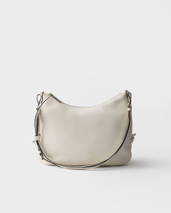 Prada Fold 大号皮革单肩包 - 白色 Prada Fold 大号皮革单肩包 - 白色