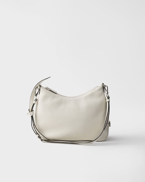 Prada Fold 中号皮革手袋 - 白色 Prada Fold 中号皮革手袋 - 白色