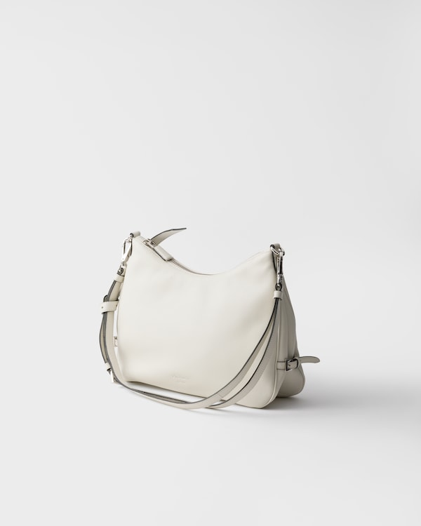Prada Fold 中号皮革手袋 - 白色 Prada Fold 中号皮革手袋 - 白色