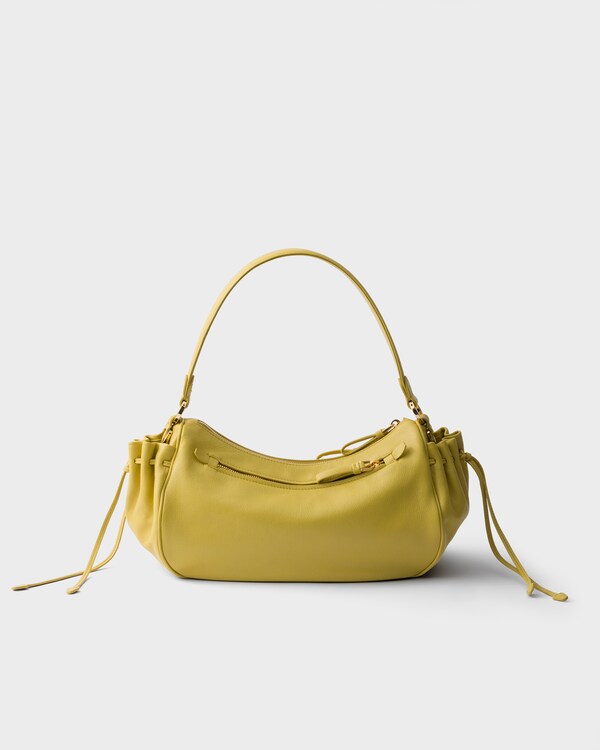 Prada Desiree 小号皮革手袋 - 柑橘黄 Prada Desiree 小号皮革手袋 - 柑橘黄