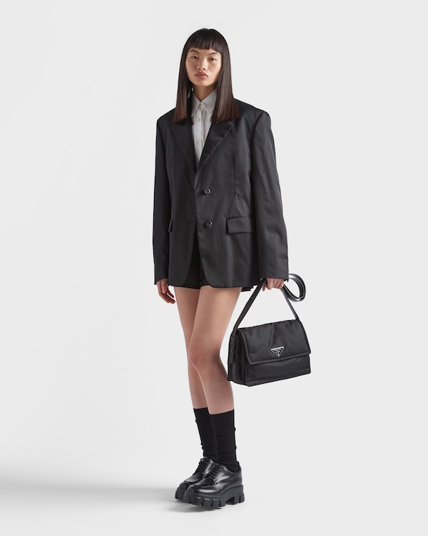 中号Re-Nylon单肩包 - 黑色 中号Re-Nylon单肩包 - 黑色