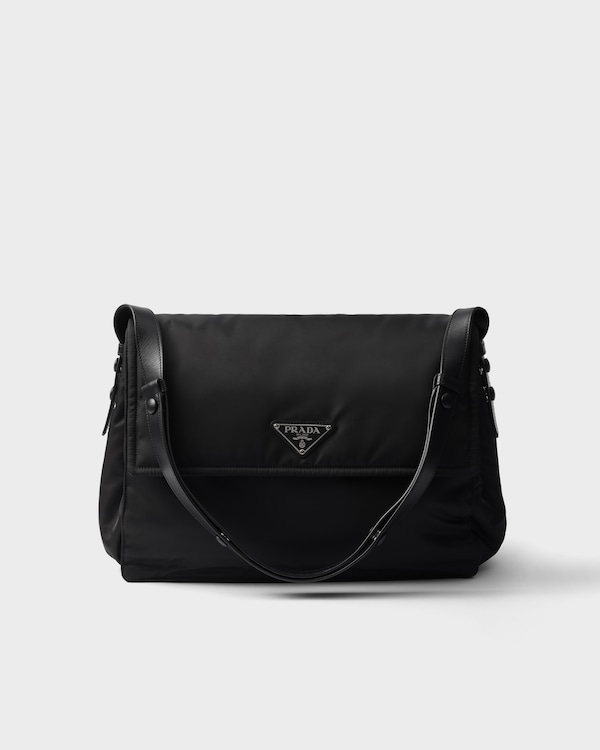 Prada Traveller large padded Re-Nylon shoulder bag - Black Prada Traveller large padded Re-Nylon shoulder bag - Black
