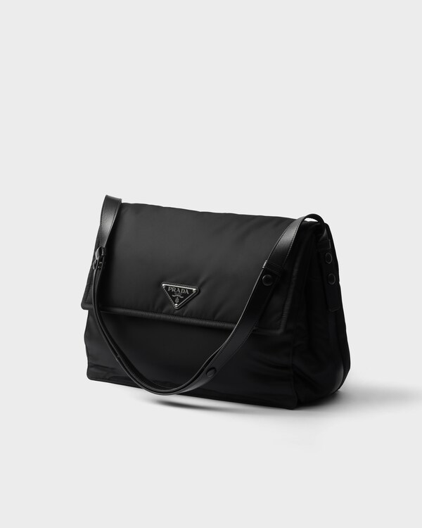 Prada Traveller large padded Re-Nylon shoulder bag - Black Prada Traveller large padded Re-Nylon shoulder bag - Black