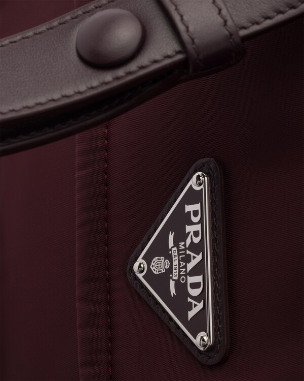 Prada Traveller small padded Re-Nylon shoulder bag - Burgundy Prada Traveller small padded Re-Nylon shoulder bag - Burgundy