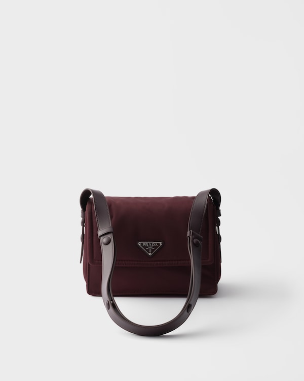 Prada Traveller small padded Re-Nylon shoulder bag - Burgundy Prada Traveller small padded Re-Nylon shoulder bag - Burgundy