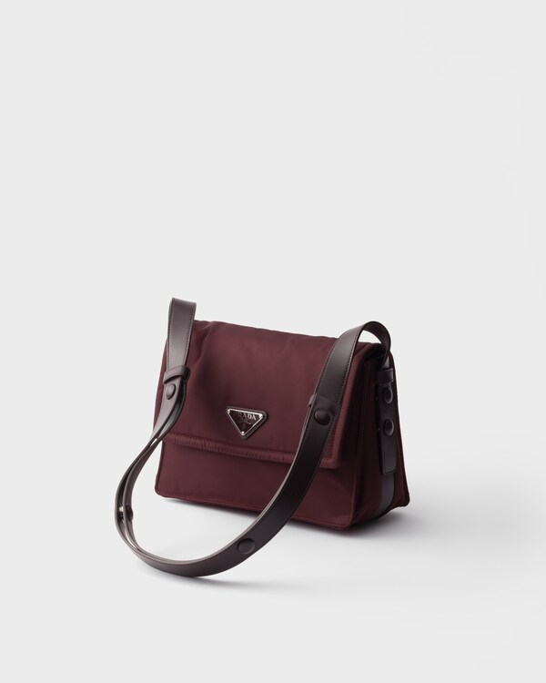 Prada Traveller small padded Re-Nylon shoulder bag - Burgundy Prada Traveller small padded Re-Nylon shoulder bag - Burgundy