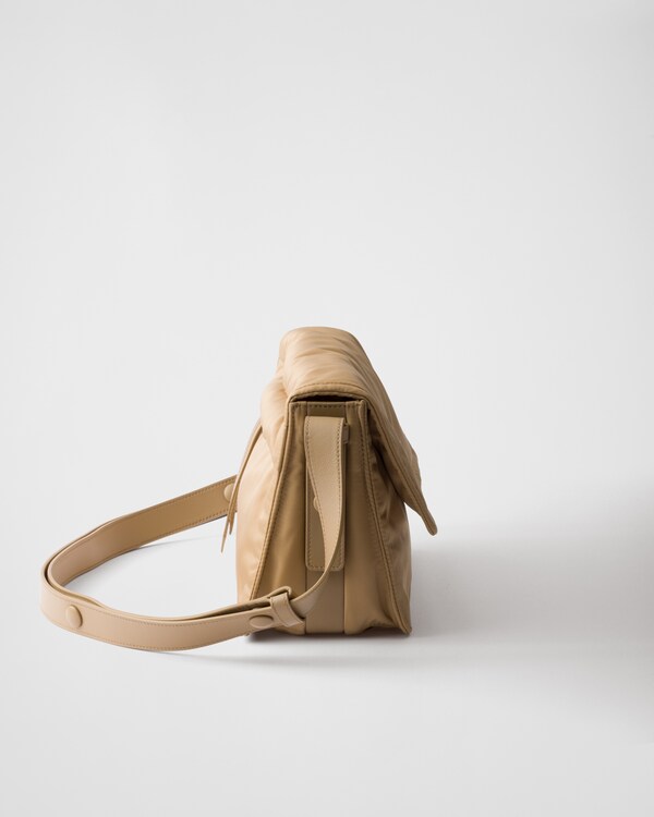 Prada Traveller small padded Re-Nylon shoulder bag - Camel Brown Prada Traveller small padded Re-Nylon shoulder bag - Camel Brown