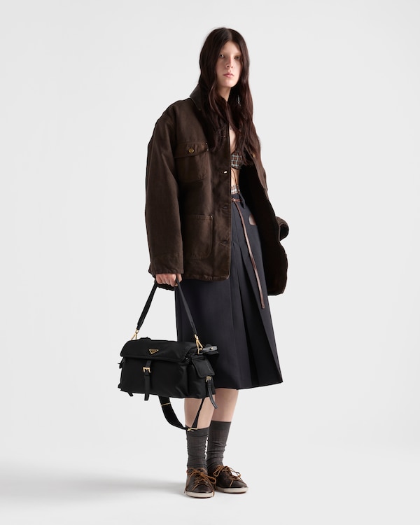 Prada Explore 大号Re-Nylon单肩包 - 黑色 Prada Explore 大号Re-Nylon单肩包 - 黑色