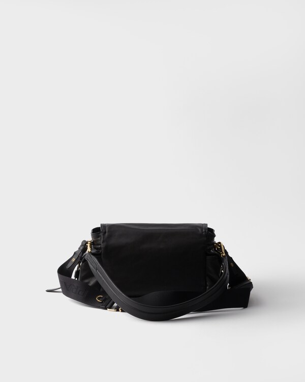Prada Explore medium nappa leather shoulder bag with flap - Black Prada Explore medium nappa leather shoulder bag with flap - Black