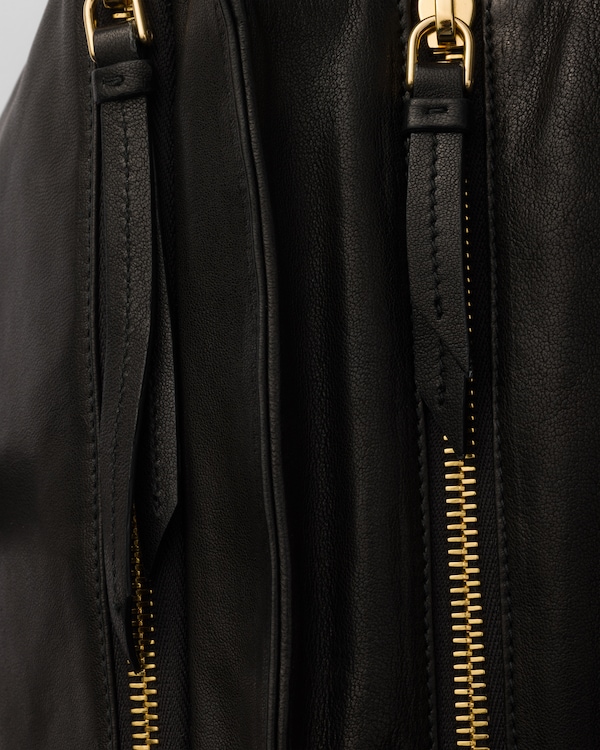 Prada Explore medium nappa leather shoulder bag with flap - Black Prada Explore medium nappa leather shoulder bag with flap - Black