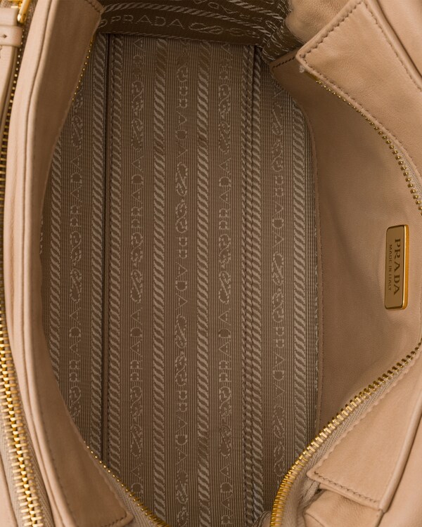 Prada Explore medium nappa leather shoulder bag with flap - Sand Beige Prada Explore medium nappa leather shoulder bag with flap - Sand Beige