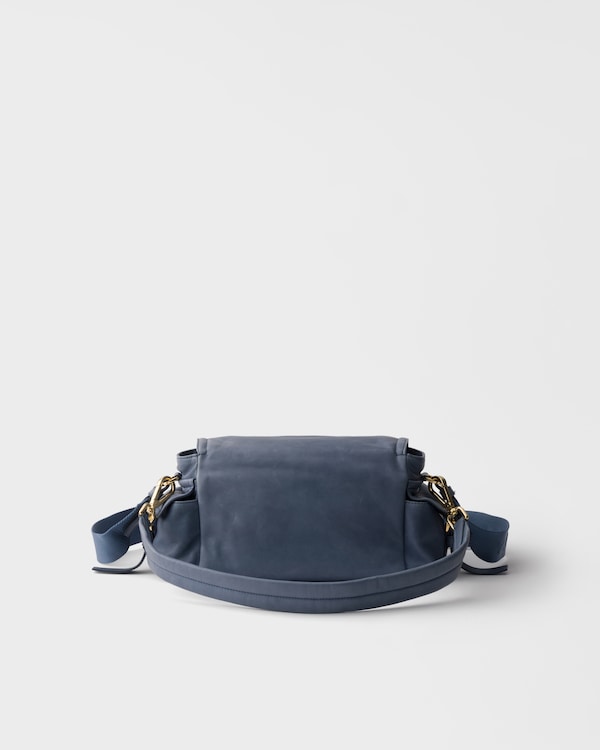 Prada Explore中号Nappa皮革单肩包 - 航天蓝 Prada Explore中号Nappa皮革单肩包 - 航天蓝