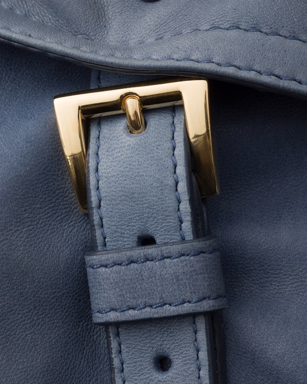 Prada Explore中号Nappa皮革单肩包 - 航天蓝 Prada Explore中号Nappa皮革单肩包 - 航天蓝