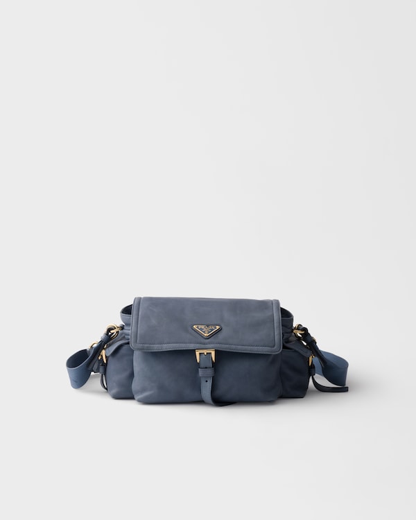 Prada Explore中号Nappa皮革单肩包 - 航天蓝 Prada Explore中号Nappa皮革单肩包 - 航天蓝