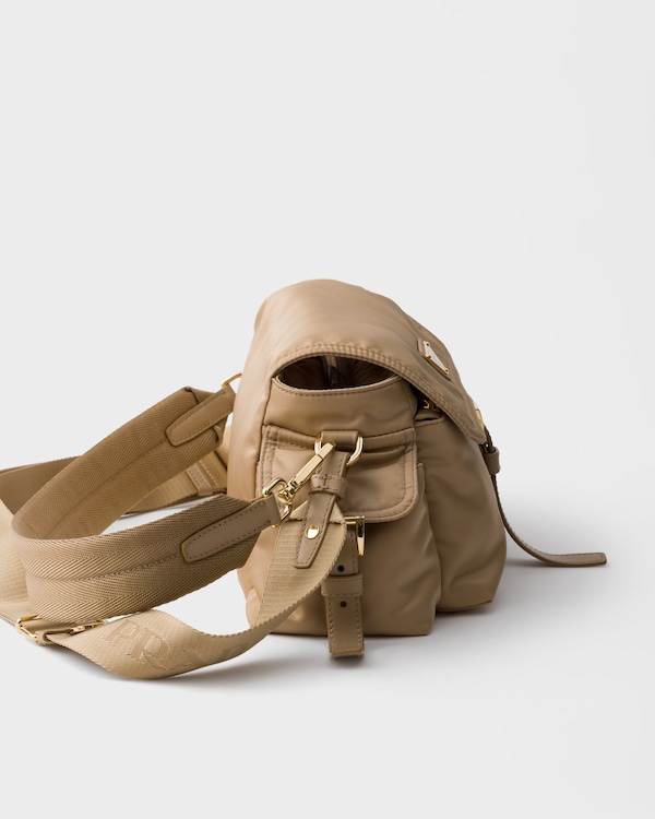 Prada Explore medium Re-Nylon shoulder bag with flap - Camel Brown Prada Explore medium Re-Nylon shoulder bag with flap - Camel Brown
