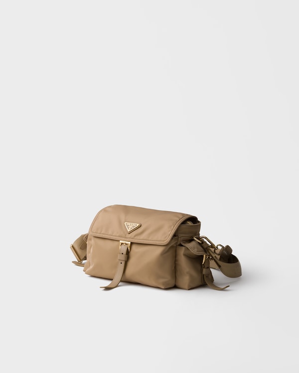 Prada Explore medium Re-Nylon shoulder bag with flap - Camel Brown Prada Explore medium Re-Nylon shoulder bag with flap - Camel Brown