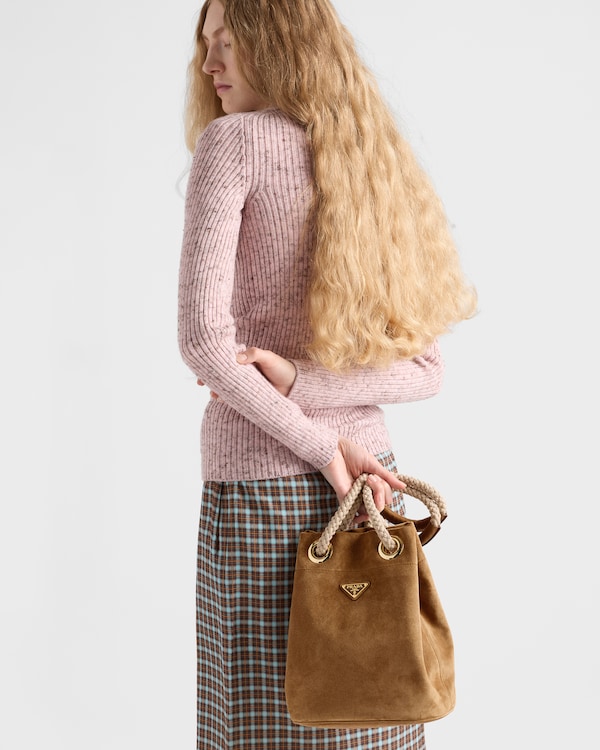 Prada Mariner small suede bucket bag - Cinnamon Prada Mariner small suede bucket bag - Cinnamon
