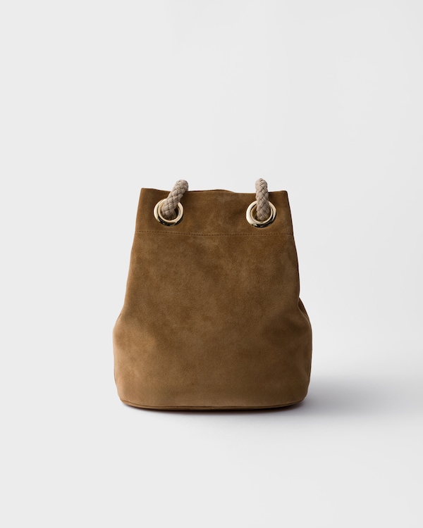 Prada Mariner small suede bucket bag - Cinnamon Prada Mariner small suede bucket bag - Cinnamon
