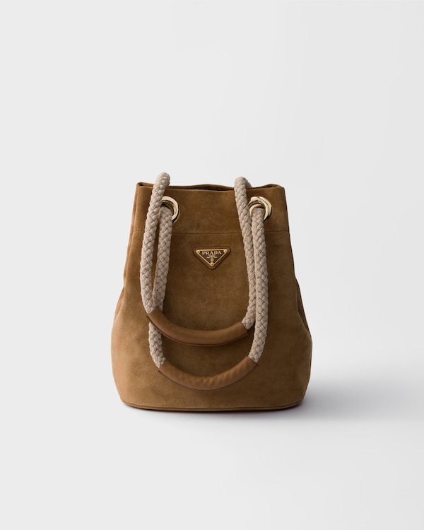Prada Mariner small suede bucket bag - Cinnamon Prada Mariner small suede bucket bag - Cinnamon
