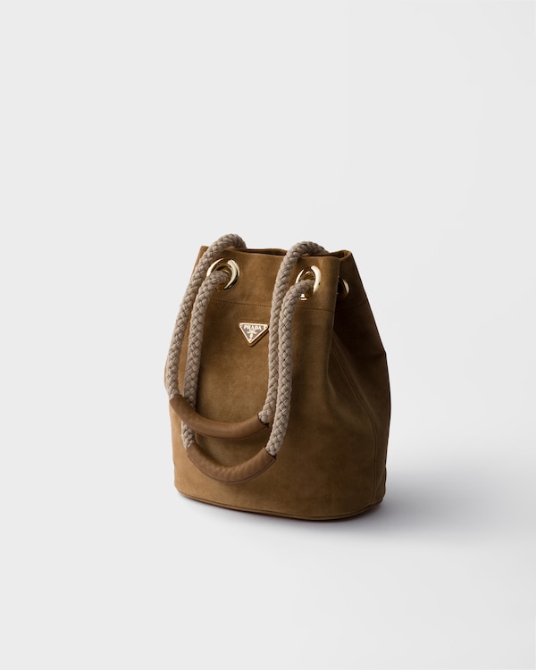 Prada Mariner small suede bucket bag - Cinnamon Prada Mariner small suede bucket bag - Cinnamon