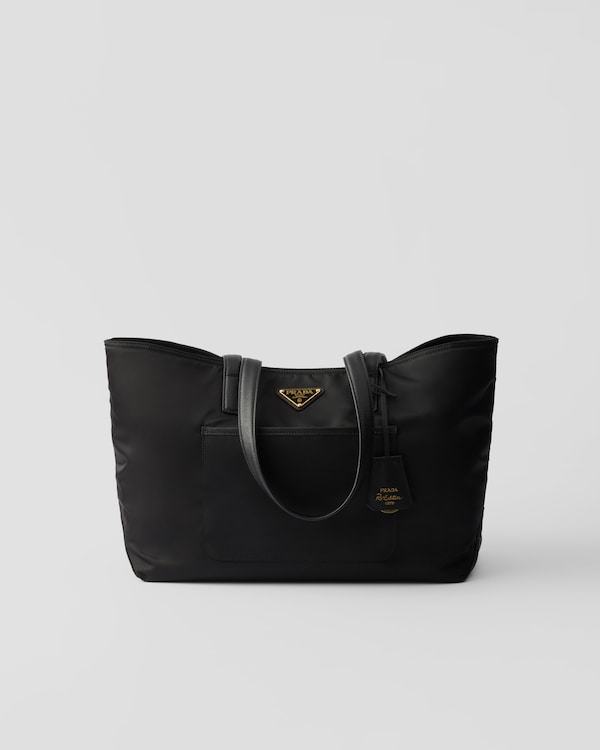 Prada Re-Edition 1978 medium Re-Nylon and Saffiano leather tote bag - Black Prada Re-Edition 1978 medium Re-Nylon and Saffiano leather tote bag - Black