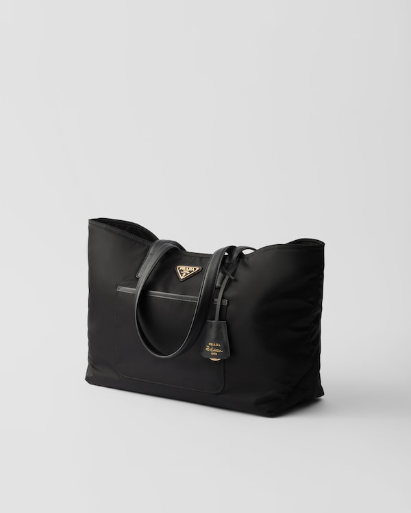 Prada Re-Edition 1978 medium Re-Nylon and Saffiano leather tote bag - Black Prada Re-Edition 1978 medium Re-Nylon and Saffiano leather tote bag - Black
