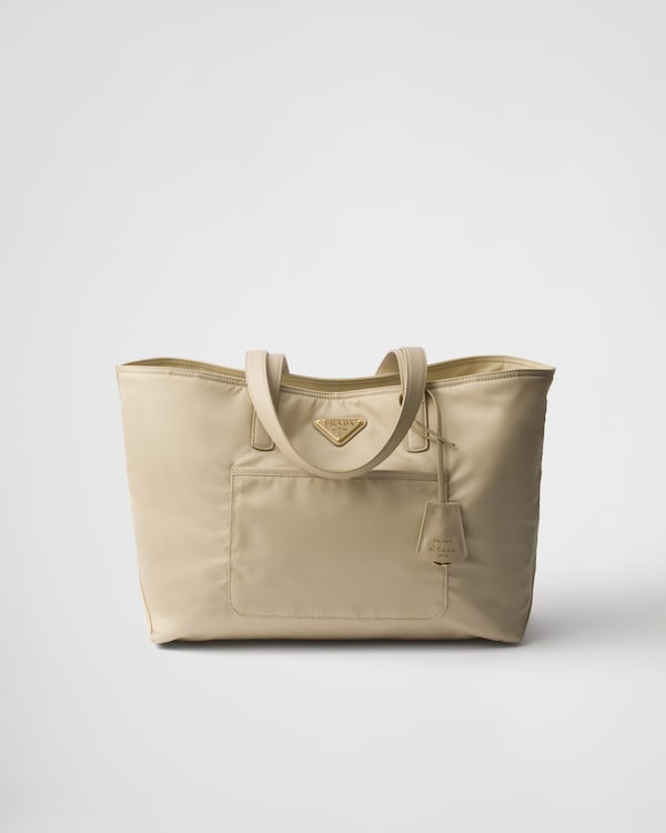 Prada Re-Edition 1978 medium Re-Nylon and Saffiano leather tote bag - Desert Beige Prada Re-Edition 1978 medium Re-Nylon and Saffiano leather tote bag - Desert Beige