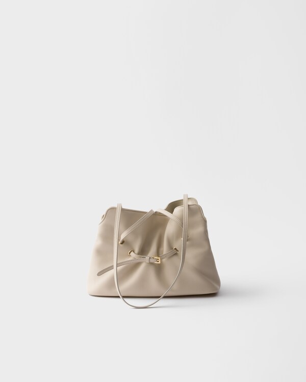 Prada Dada 小号Nappa皮革手袋 - 象牙色 Prada Dada 小号Nappa皮革手袋 - 象牙色