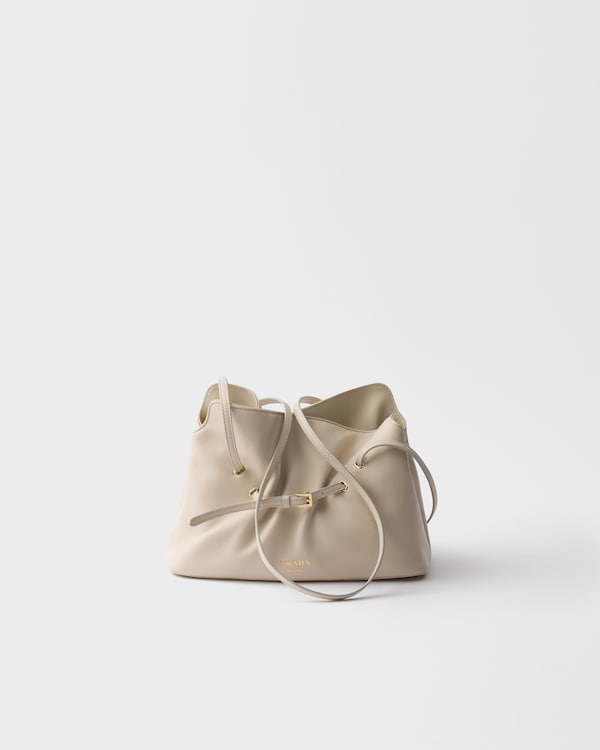 Prada Dada 小号Nappa皮革手袋 - 象牙色 Prada Dada 小号Nappa皮革手袋 - 象牙色