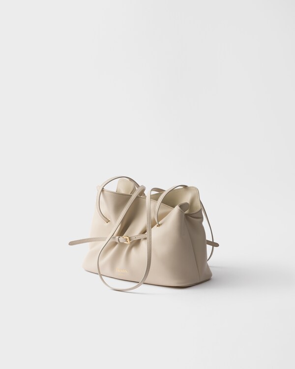 Prada Dada 小号Nappa皮革手袋 - 象牙色 Prada Dada 小号Nappa皮革手袋 - 象牙色